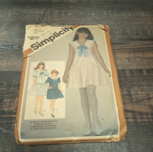 Vintage Simplicity Sewing Pattern 6000 Girls Sailor Dress Size 10-12 - Picture 1 of 2